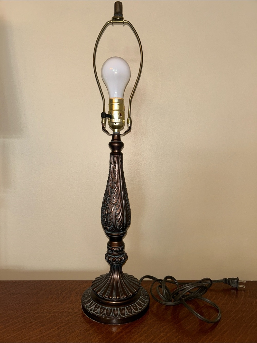 Decorative Bronze Table Lamp - Brown